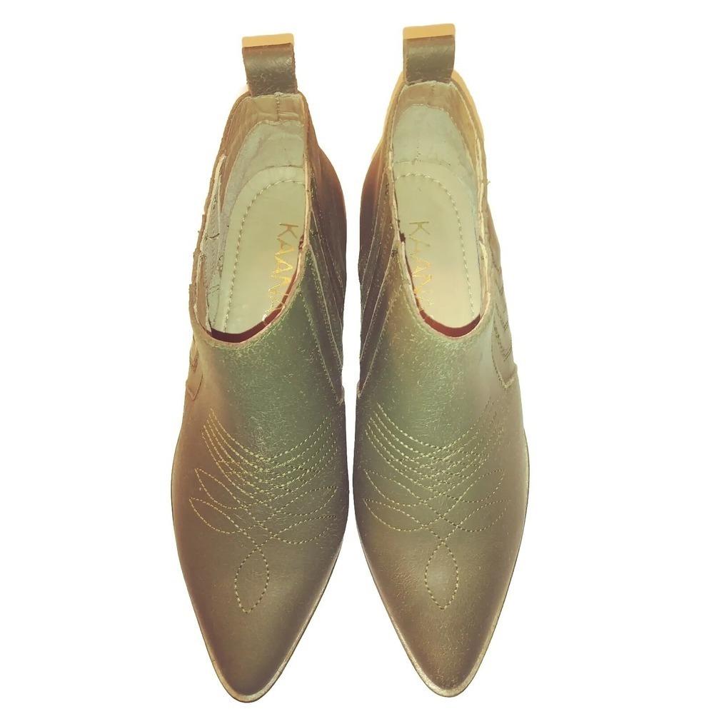Kaanasβ Women's Juarez Texan Green Slip On Bootie Sz 37